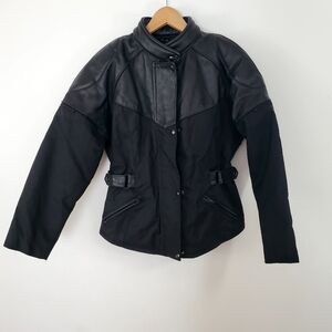 ANGORA Vintage Women's Black Leather Waterproof Thinsulate Ski Biker Jacket